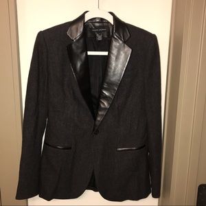 Ralph Lauren wool and leather blazer
